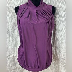 Purple turtle neck blouse